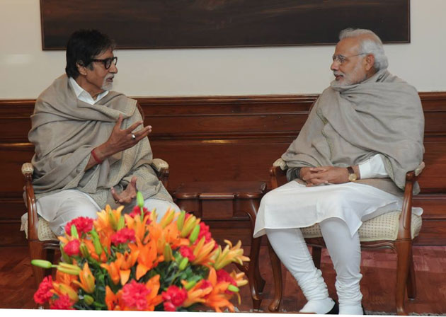 Amitabh Bachchan meets Narendra Modi