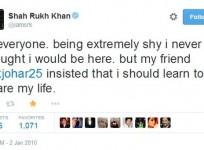 SRK's first tweet