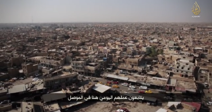 The city of Mosul has shown from an highest point in the ISIS video