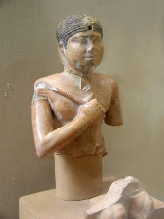 Painted limestone statue of Neferefre Painted limestone statue of Neferefre