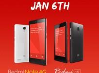 Xiaomi Redmi Note 4G & Redmi 1S Flipkart Flash Sale on 6 January