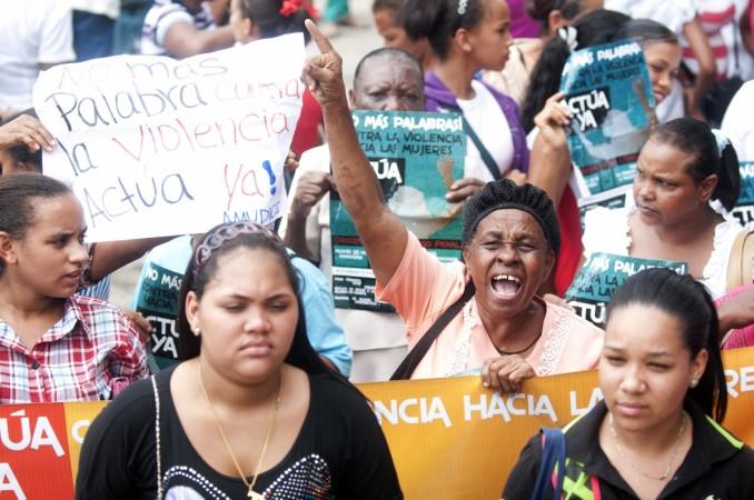 Women march on International Day for the Elimination of Violence Against Women. Femicide in Mexico