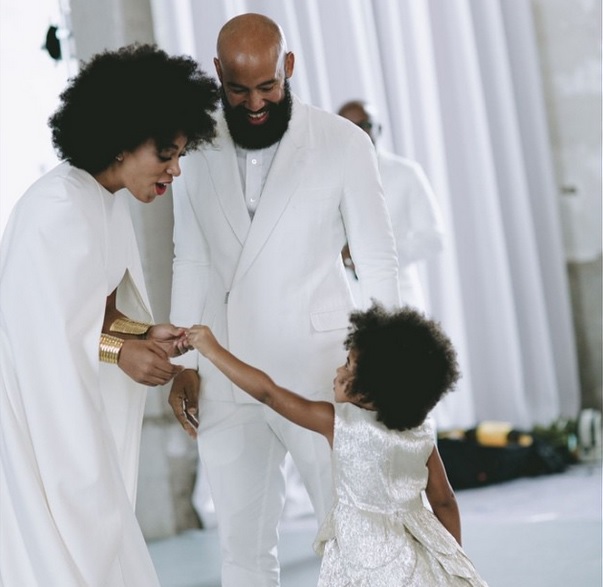 Adorable Blue Ivy at aunt Solange's wedding