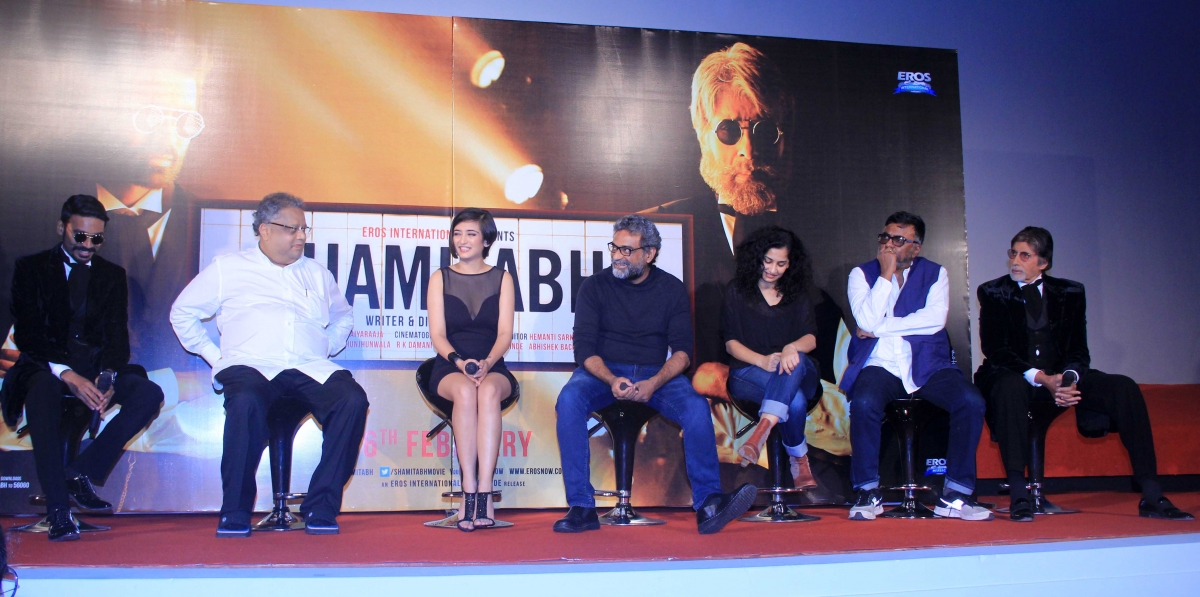 Amitabh Bachchan, Akshara, Dhanush Stuns at 'Shamitabh' Trailer Launch Event