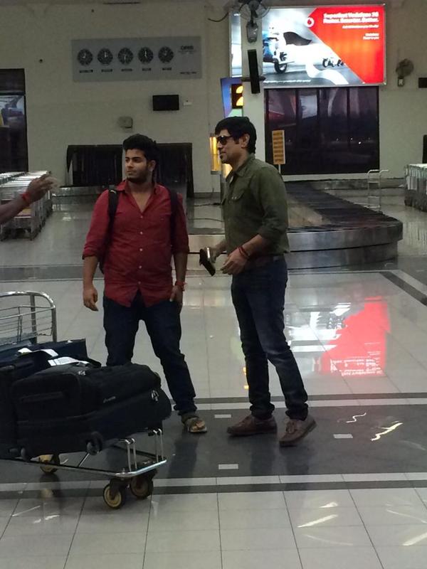 Vikram arrives in Cochin International Airport