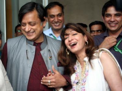 Shashi Tharoor with his late wife Sunanda Pushkar. Sunanda Pushkar