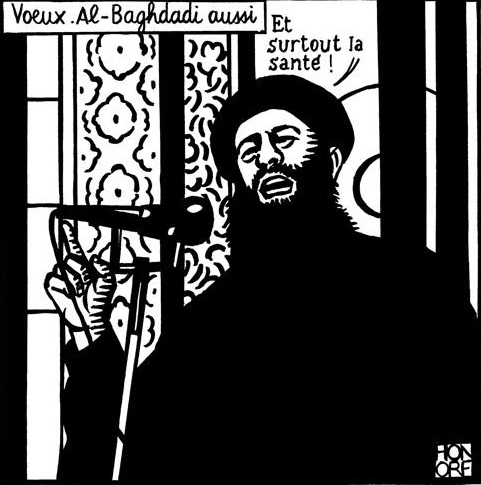 Charlie Hebdo cartoon of ISIS chief Abu Bakr Al-Baghdady