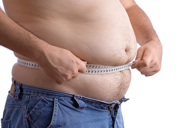 Man with huge belly