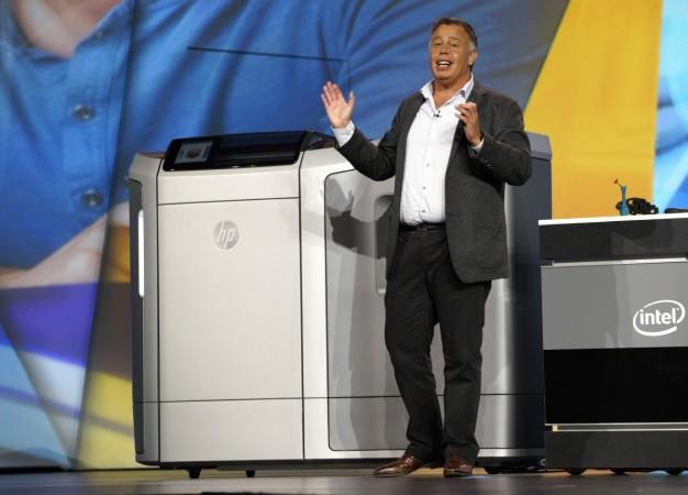 Dion Weisler, HP's EVP of printing and personal systems, shows off his company's new 3D printer at the Intel keynote at the International Consumer Electronics show (CES) in Las Vegas, Nevada January 6, 2015 Dion Weisler, HP's EVP of printing and personal systems, shows off his company's new 3D printer at the Intel keynote at the International Consumer Electronics show (CES) in Las Vegas, Nevada January 6, 2015