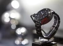 LG's G Watch R smartwatch is displayed during the 2015 International Consumer Electronics Show