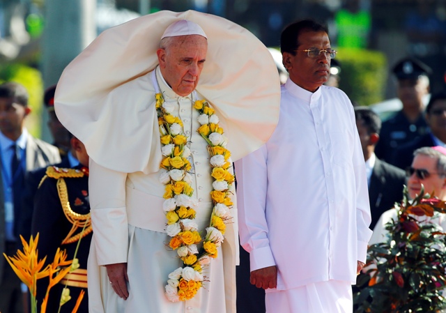 pope visit to sri lanka 2015