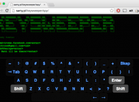 The keylogger can monitor keyboard live through a webpage.