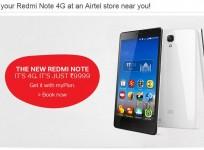 Airtel to Sell Xiaomi Redmi Note 4G at Physical Stores in Select Indian Cities This Weekend