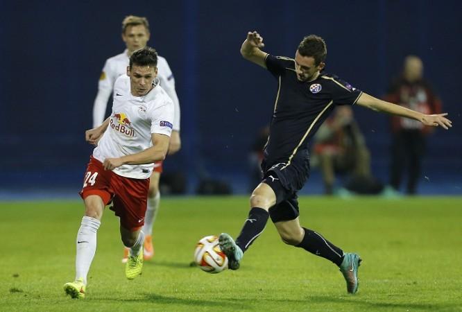 Marcelo Brozovic (R) is reportedly close to completing a move to Arsenal Marcelo Brozovic Dinamo Zagreb Salzburg Christoph Leitgeb