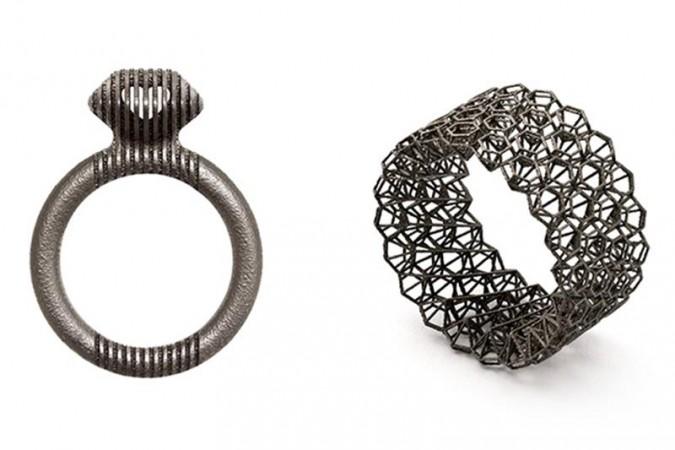 Cinnamon Lee's 3D printed titanium rings Cinnamon Lee's 3D printed titanium rings