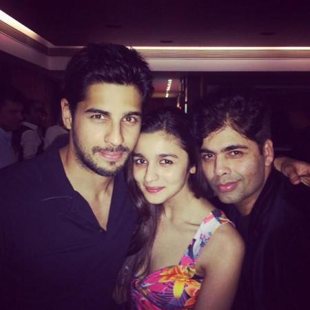 Alia Bhatt, Sidharth Malhotra and Karan Johar Alia Bhatt, Sidharth Malhotra and Karan Johar