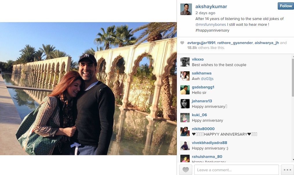 Akshay Kumar, Twinkle Khanna Celebrates 14th Marriage Anniversary