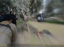 ISIS men stone to death a woman charged with adultery.
