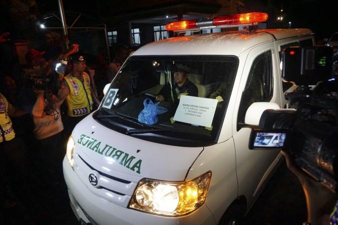 An ambulance transports the body of Brazilian prisoner Marco Archer Cardoso Moreira from Nusa Kambangan prison, where five of six prisoners were executed, at Wijayapura quay, Cilacap, Central Java, January 18, 2015 ody of Brazilian prisoner Marco Archer Cardoso Moreira from Nusa Kambangan prison