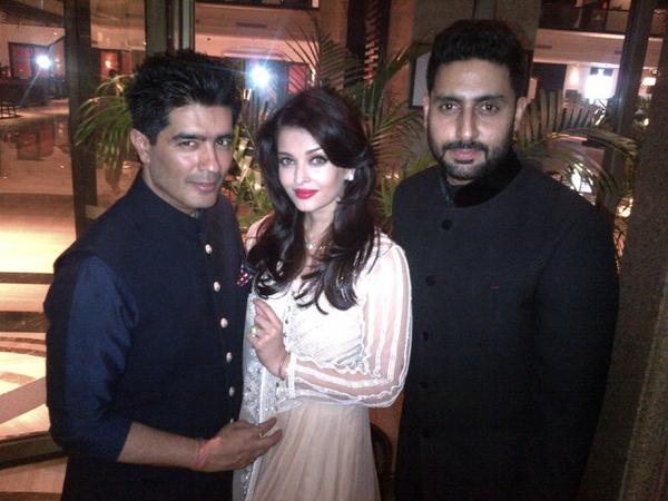 Manish Malhotra, Aishwarya Rai Bachchan, Abhishek Bachchan at Kush Sinha's wedding sangeet ceremony Sonakshi Sinha's Brother Wedding