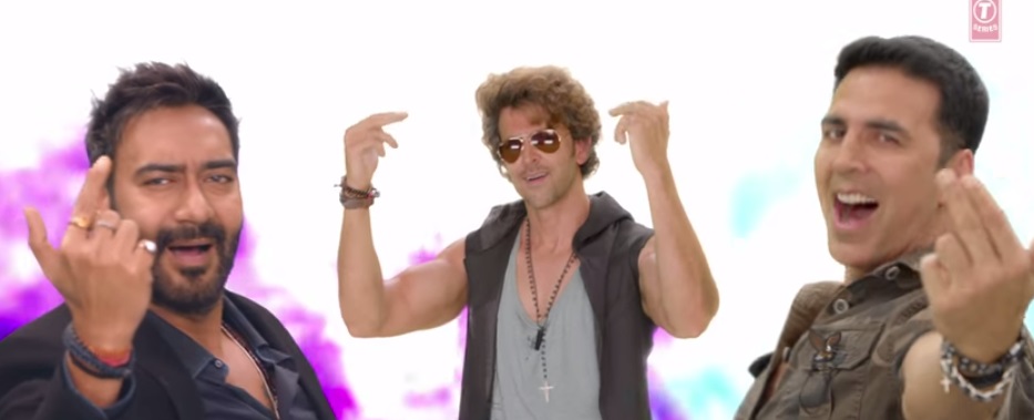 Ajay Devgn, Hrithik Roshan and Akshay Kumar in 'Birju' Video Song
