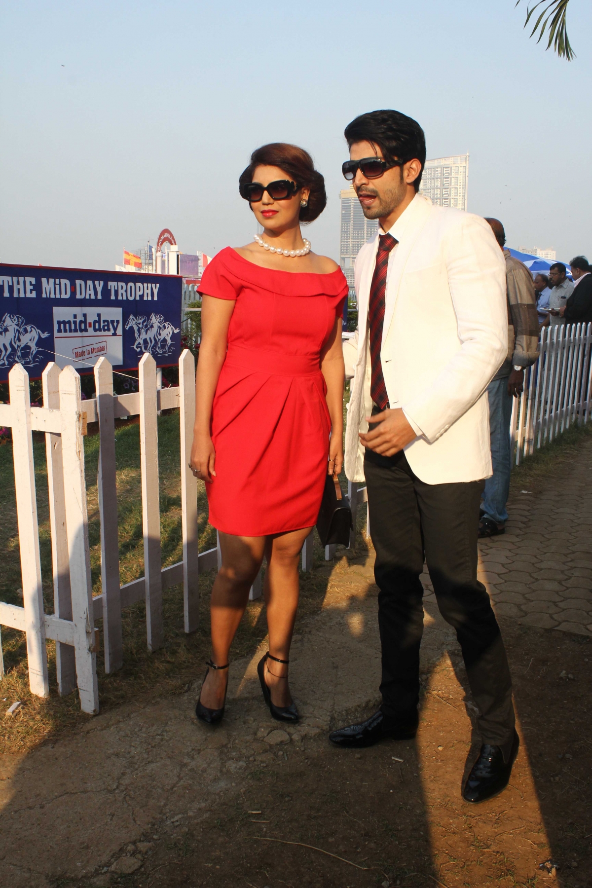 Gurmeet Choudhary and Debina Bonnerjee Sonam Kapoor Randeep Hooda & Others attends at Mid Day Trophy 2015
