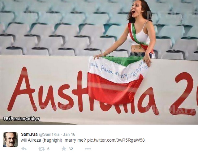 An Iranian football fan An Iranian football fan