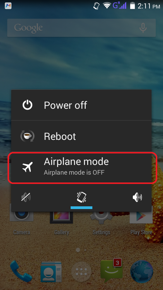 Airplane mode