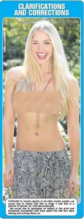 Topless models on page 3 in 'The Sun'. Topless models on page 3 in 'The Sun'.