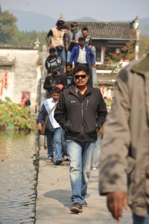 Shankar, on the sets of his movie Shankar