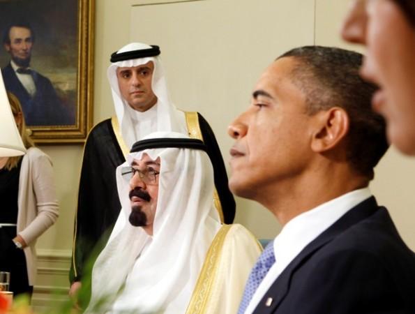Abdullah bin Abdulaziz with Barack Obama