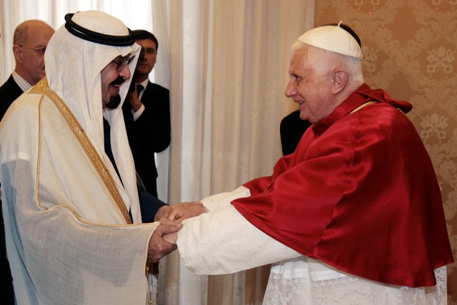Saudi King with Pope Benedict XVI