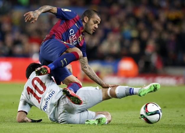 Alves is currently on the final year of his Barcelona contract Dani Alves