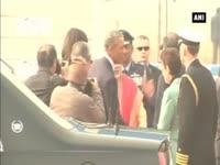 barack-and-michelle-obama-reach-delhi-pm-modi-welcomes