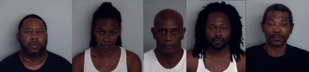 Philip L. Lee, Veronica S. Wilkinson, Charles E. Lee, Travis H. Lee and Ernest Williams JR. Bradford County Sheriff's Office arrests five members of a family for drug trafficking