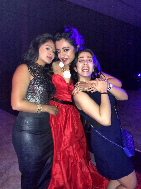 Nikesha, Charmy Kaur at Trisha's Engagement Party
