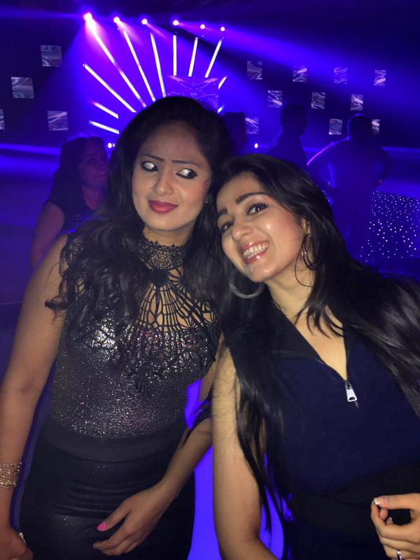 Nikesha, Charmy Having Fun at Trisha's Engagement Party