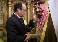 French President Francois Hollande with Saudi King Salman