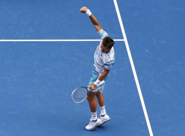 Tomas Berdych celebrates after defeating one of the favourites of the Australian Open, Rafael Nadal Tomas Berdych