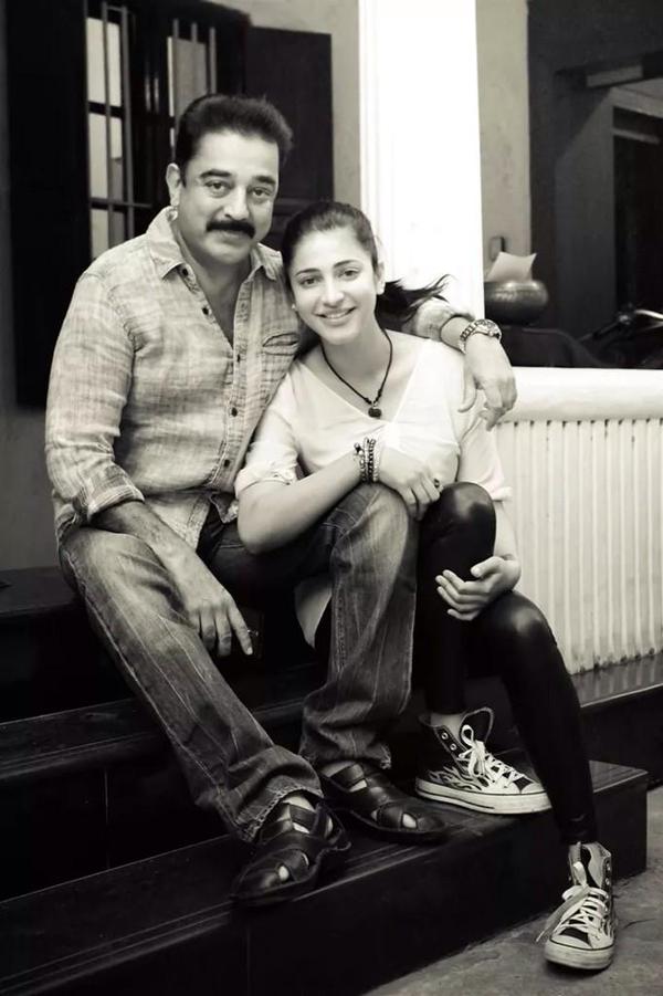 Shruti Haasan and Kamal Haasan Shruti Haasan and Kamal Haasan