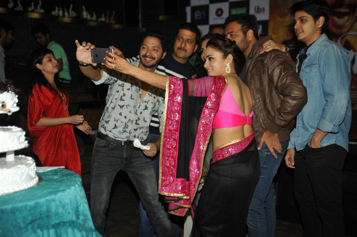 Actor Shreyas Talpade celebrates birthday with cast of his Marathi superhero film Shreyas Talpade birthday bash