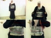 Sajida al Rishawi appears in 2005 on Jordanian national television after her arrest.