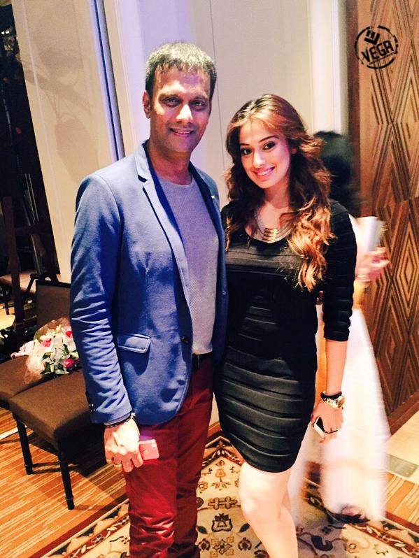 Raai Laxmi with Karthik Srinivasan Raai Laxmi with Karthik Srinivasan