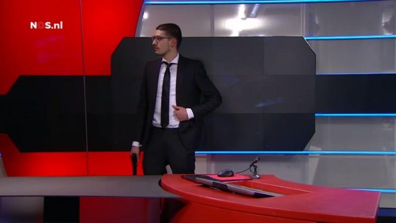 19-year-old gunman who stormed into the headquarters of Dutch national broadcaster NOS demanding TV airtime. 19-year-old gunman who stormed into the headquarters of Dutch national broadcaster NOS demanding TV airtime