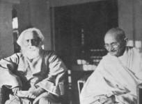 Mahatma Gandhi with Rabindranath Tagore