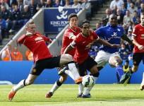 Manchester United Wayne Rooney Radamel Falcao Ander Herrera Leicester City Wes Morgan