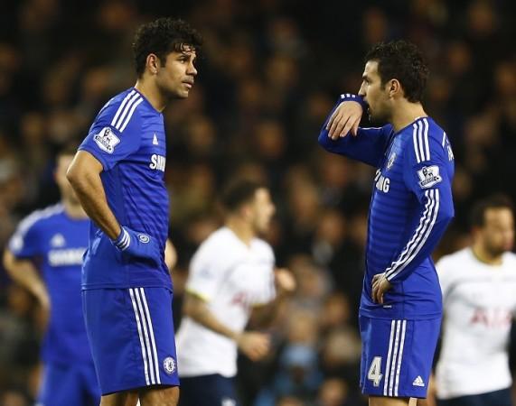 The absence of Diego Costa and possibly Cesc Fabregas will be a huge miss for Chelsea when they take on title rivals Manchester City in the English Premier League Diego Costa Cesc Fabregas Chelsea