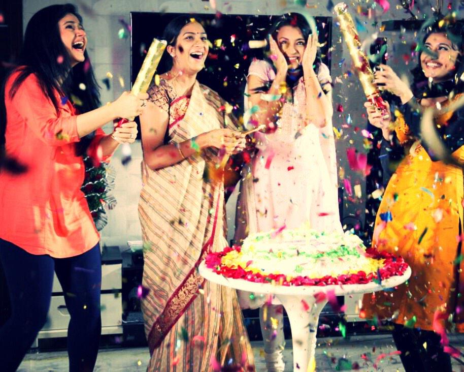 Trisha, Oviya and Poonam Bajwa in 'Bhogi'