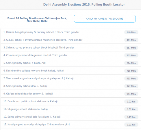 The Polling Booth Locator website by MapMyIndia The Polling Booth Locator website by MapMyIndia