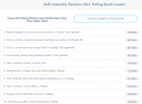 The Polling Booth Locator website by MapMyIndia